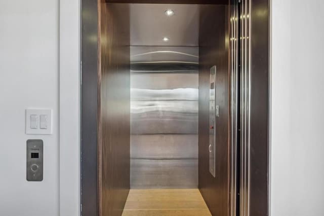 interior details with elevator