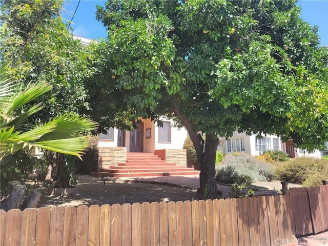 view of obstructed view of property