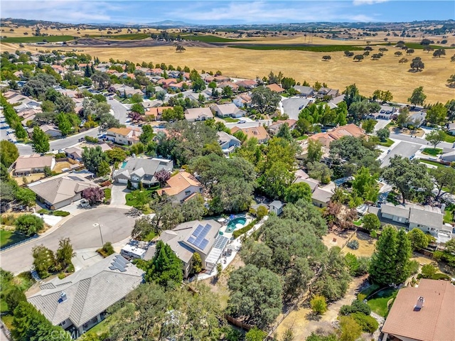 drone / aerial view with a residential view