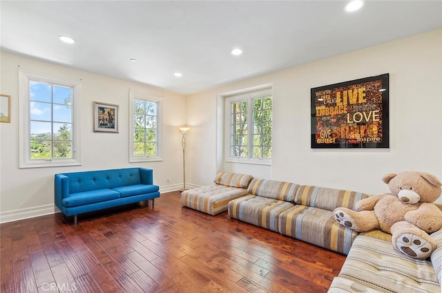 11755 Collar Ave, Tustin, CA 92782 - living room featuring hardwood / wood-style floors and recessed lighting