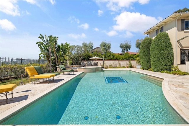 view of pool with a patio area