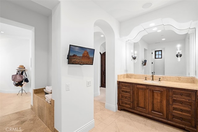 bathroom featuring vanity