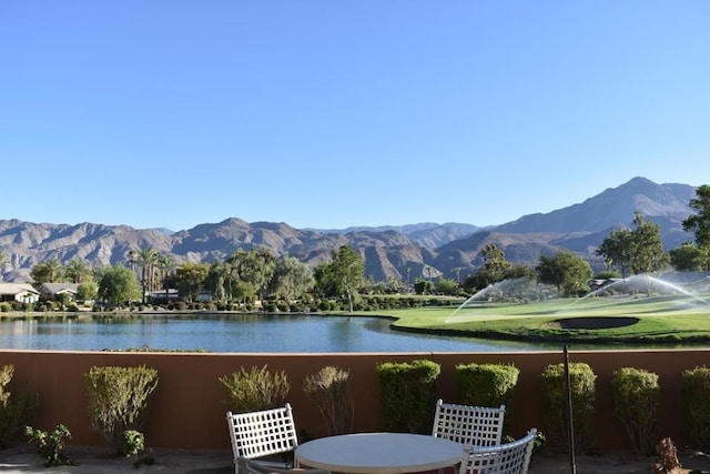 property view of water with a mountain view