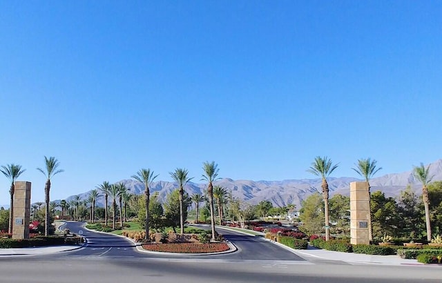 view of road with a mountain view