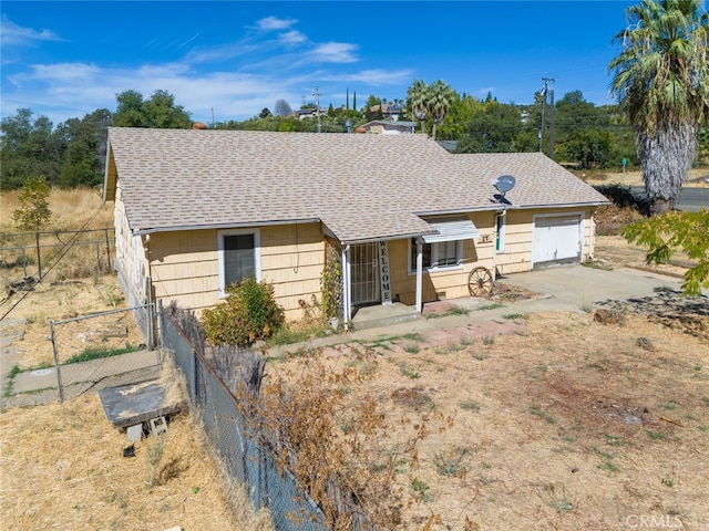 ranch-style house with a garage