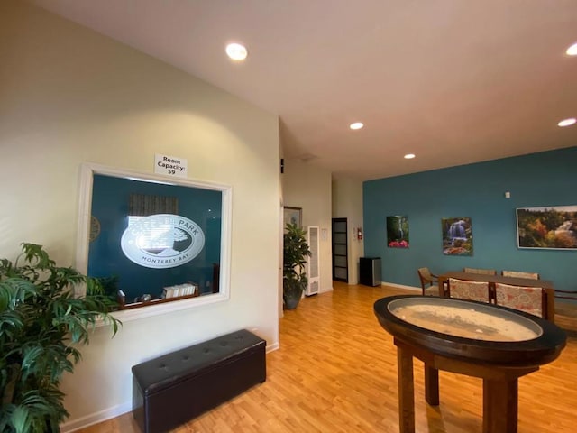 interior space with light wood-type flooring