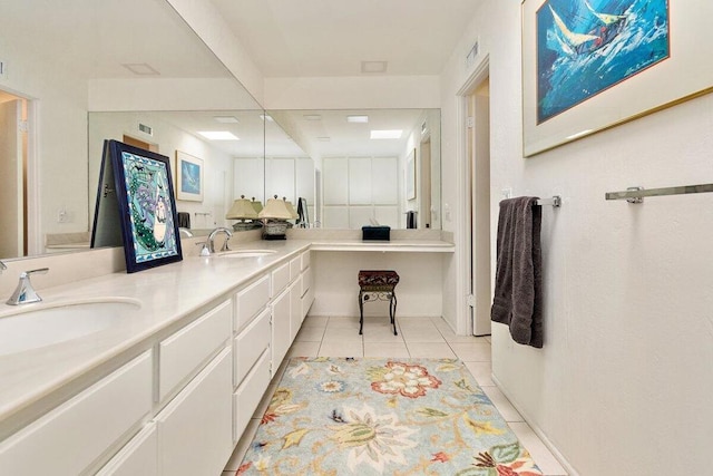 bathroom featuring vanity and tile patterned floors