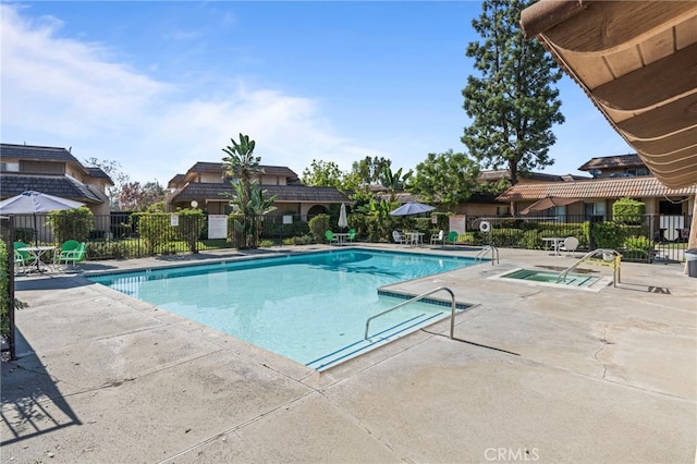 view of pool with a patio area