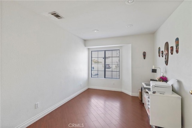 interior space featuring dark hardwood / wood-style flooring