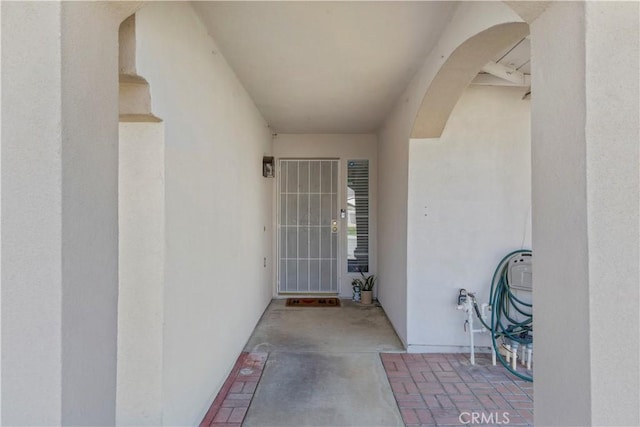 view of doorway to property