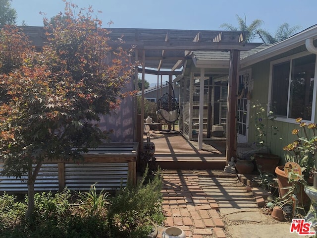 view of patio / terrace featuring a deck