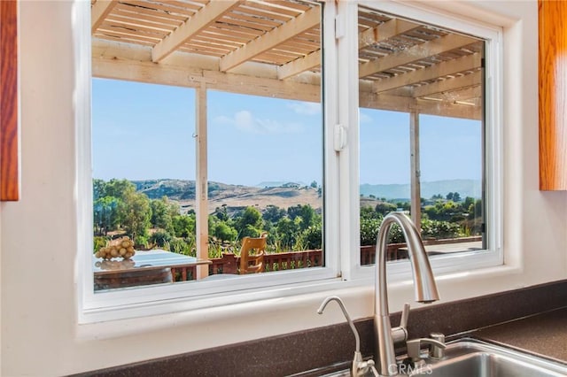 interior details with a mountain view