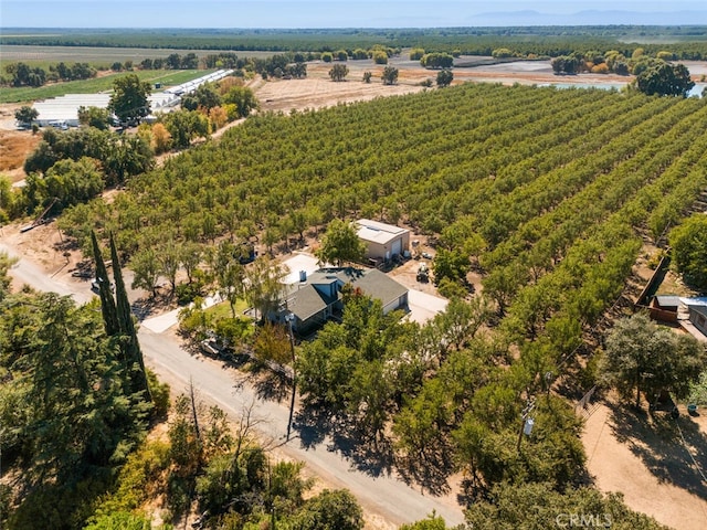 bird's eye view with a rural view