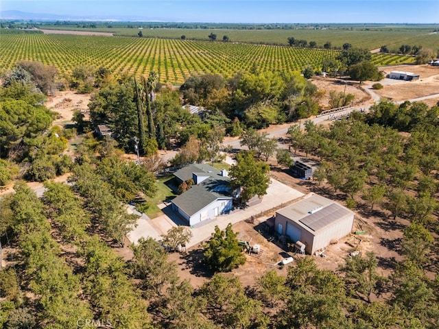 birds eye view of property featuring a rural view