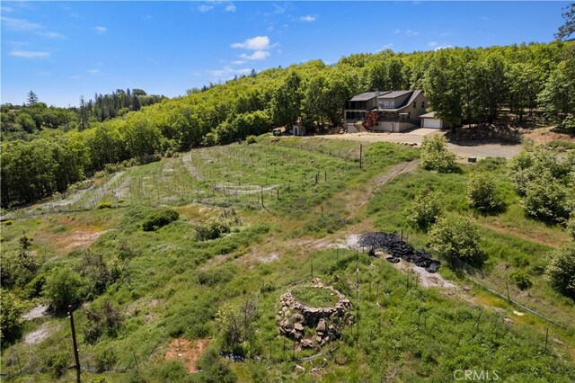 aerial view with a rural view