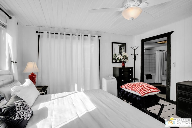 bedroom with ceiling fan