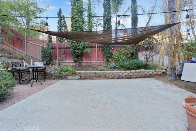 view of patio with a pergola