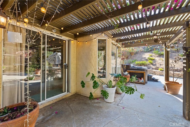 view of patio / terrace with a pergola