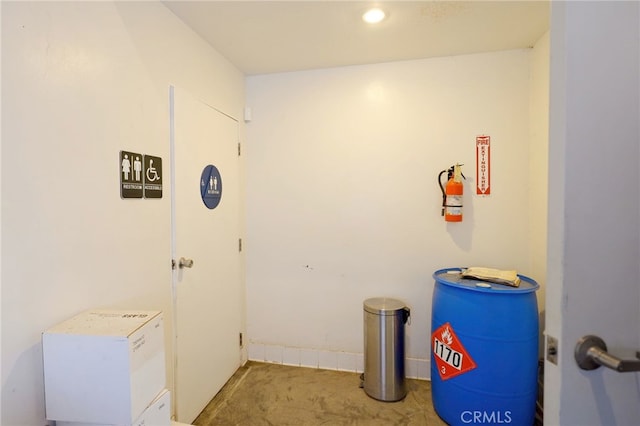 view of clothes washing area