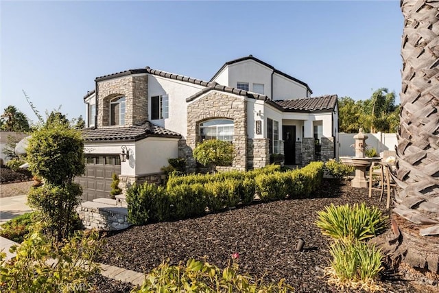 view of front of home featuring a garage