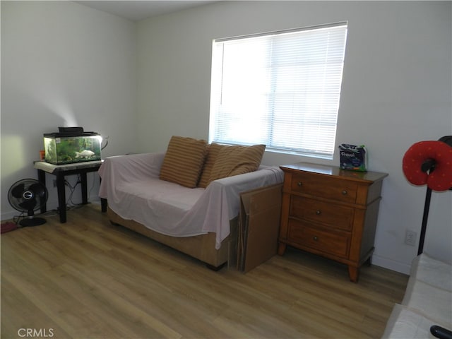 bedroom featuring wood-type flooring