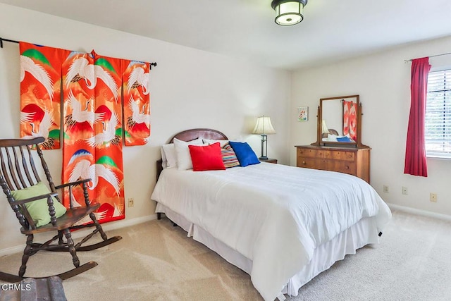 bedroom featuring carpet