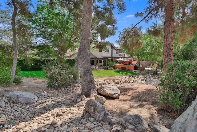 view of yard featuring a gazebo