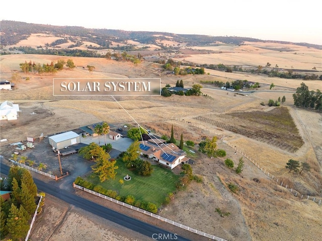 drone / aerial view featuring a rural view