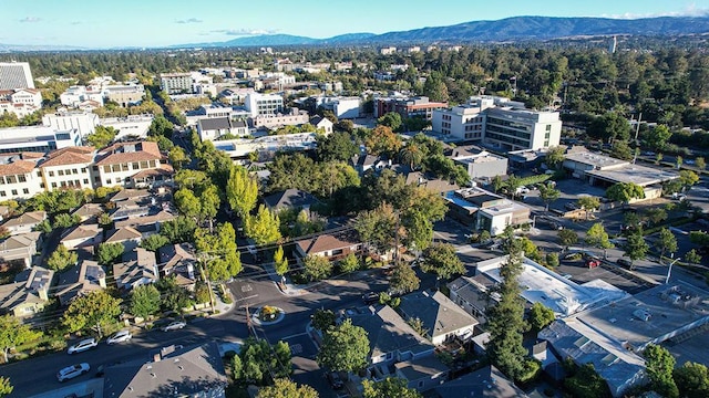 aerial view featuring a mountain view