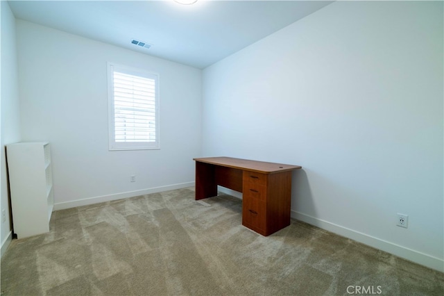 unfurnished office with light carpet