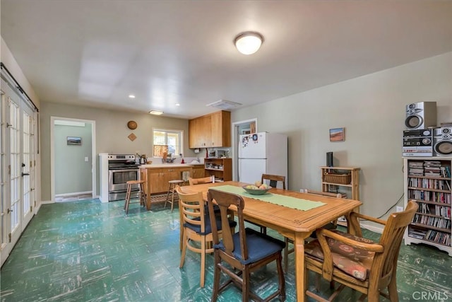 view of dining room