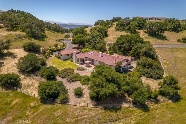 drone / aerial view featuring a rural view