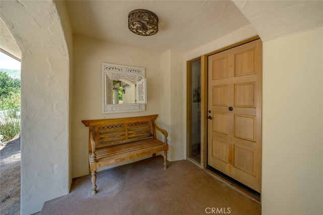 entryway featuring carpet