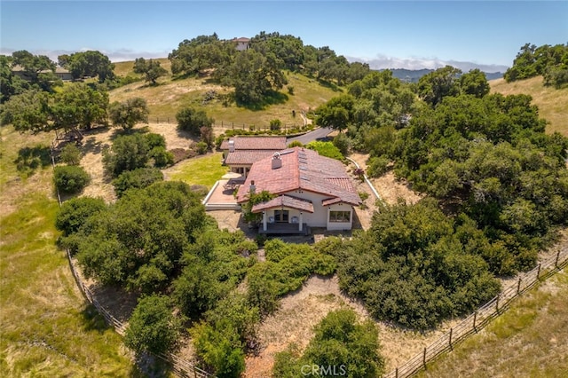 bird's eye view featuring a rural view