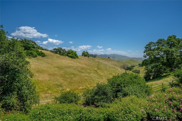 property view of mountains featuring a rural view