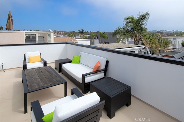 balcony featuring outdoor lounge area