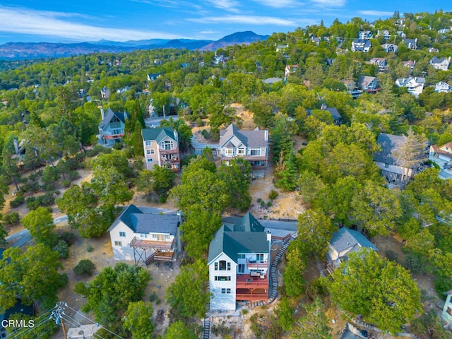 aerial view featuring a mountain view