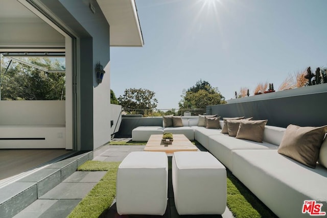 view of patio / terrace with an outdoor hangout area