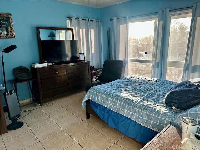 view of tiled bedroom