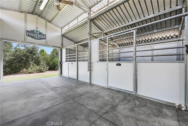 view of horse barn