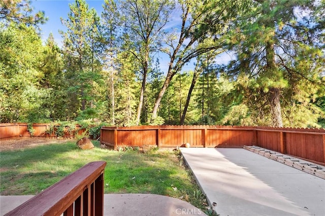 view of yard featuring a patio