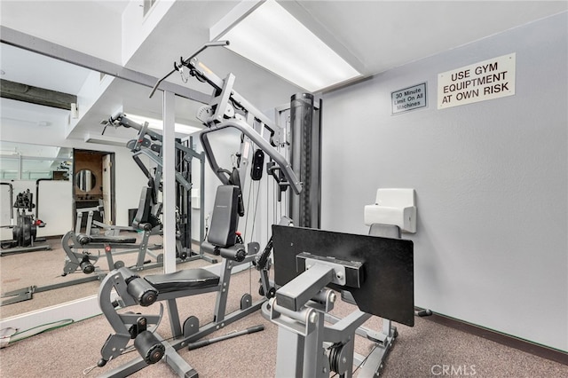 view of exercise room