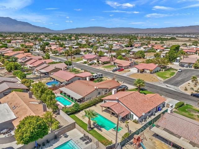 aerial view featuring a mountain view