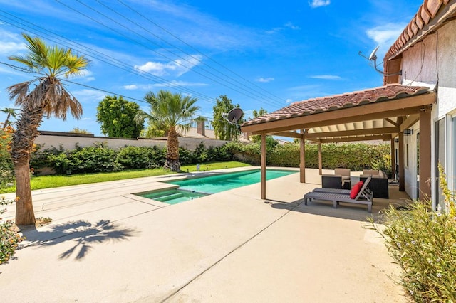 view of pool with a patio area