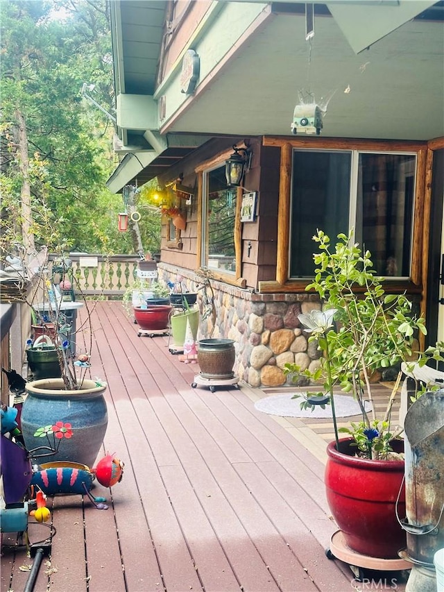 view of wooden terrace