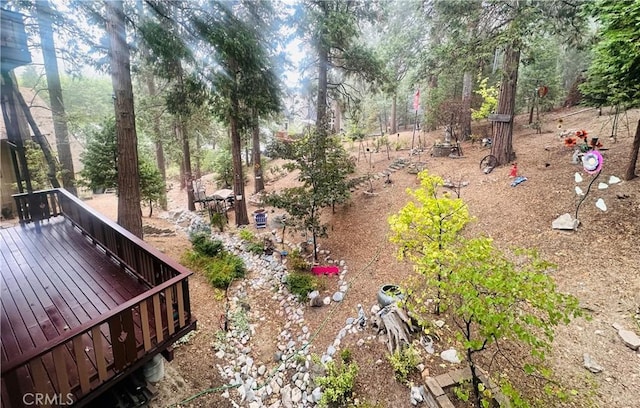 179 Golf Course Rd, Lake Arrowhead, CA 92317 - view of yard featuring a deck