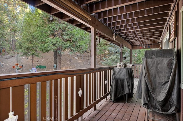 179 Golf Course Rd, Lake Arrowhead, CA 92317 - view of wooden terrace