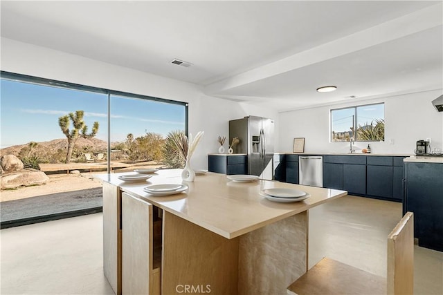 kitchen with stainless steel appliances and sink