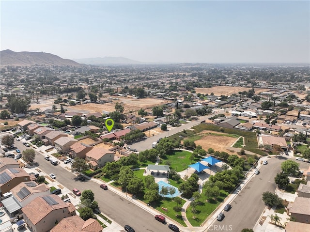 aerial view featuring a mountain view