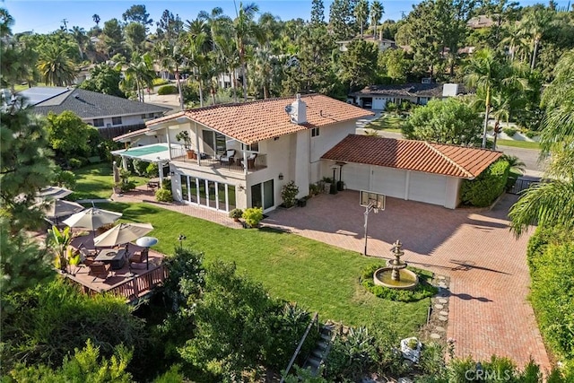 birds eye view of property